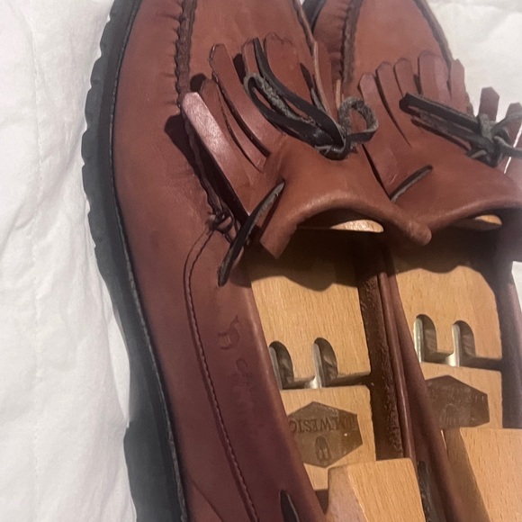 Camel Boots Chestnut Leather Loafers with Tassels , Made in Germany - Picture 2 of 12